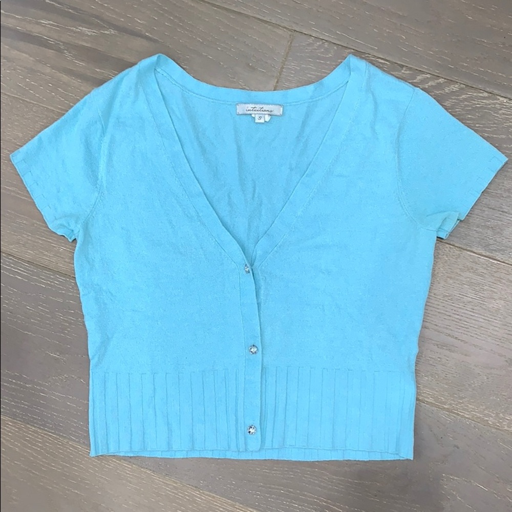Intuitions Blue Cardigan Size S